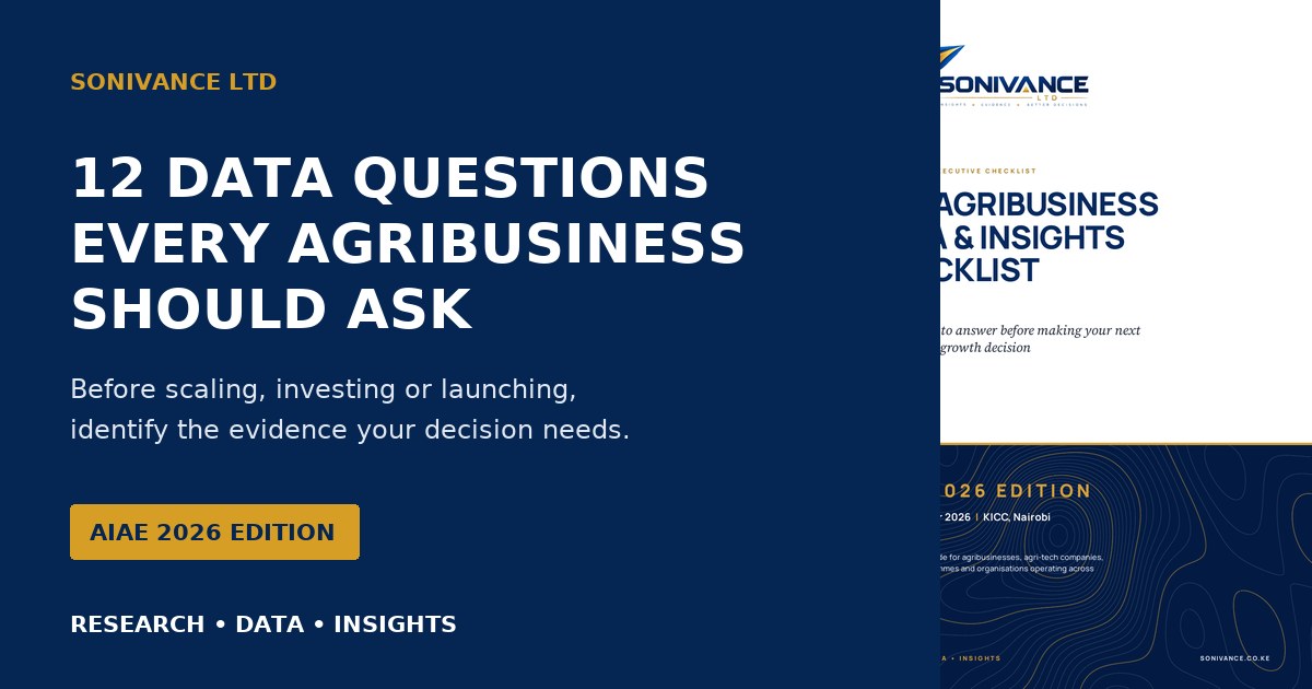 Sonivance AIAE 2026 guide to 12 data questions every agribusiness should ask before scaling