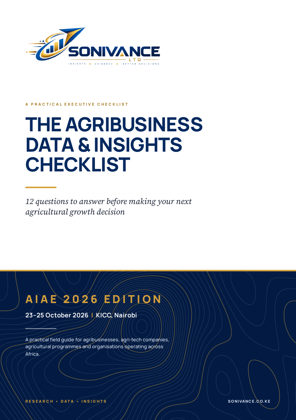 Cover of The Agribusiness Data and Insights Checklist, AIAE 2026 Edition