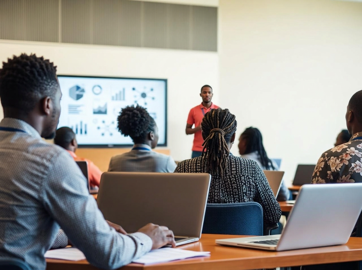 Learners in a Go Sonic Academy research skills training session in Nairobi